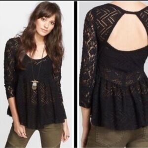 Free People Gracie lace Top